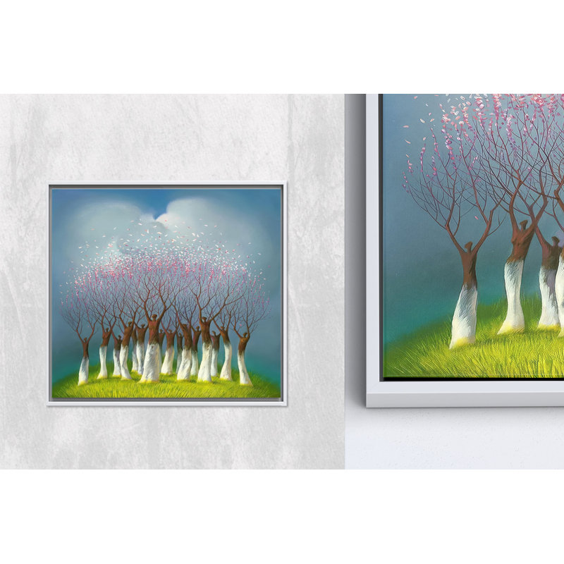 Toile imprimée moderne: Œuvres d'arbres abstraites pour un décor élégant, toiles à cadre blanc 1P