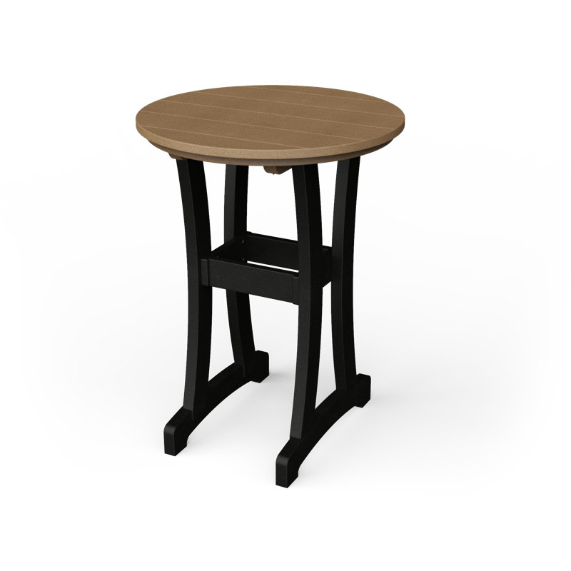 Table de bar Stella, H 30 po x l 30 po x P 30 po, Beige / Noir
