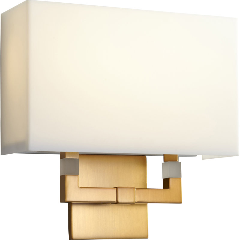 Plafonnier encastré 1 lumière del Mullen, Laiton vieilli