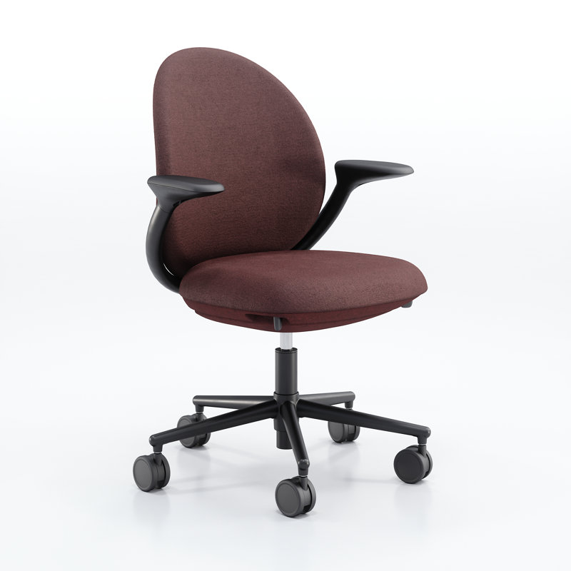 Chaise de travail en jade KFI Studios, Groseille / grenat, Noir, noir, noir, noir