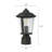 Modern Black Hardwired Lantern Head Seeded Glass