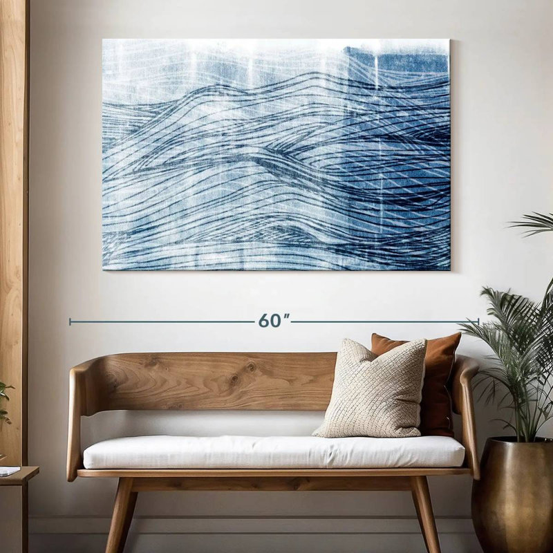 Gillard Indigo Waves I, H 34 po x l 51 po