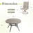 4-Person Round Patio Dining Set With 360°Swivel Padded Textilene Chairs-2007265367
