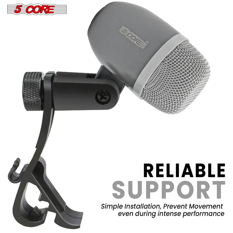 Microphone 5 fils Conga Mic Snare Tom, Gris