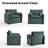 38.1''W Chenille Armchair Accent Chair Single Sofa for Living Room and Bedroom-1348274809