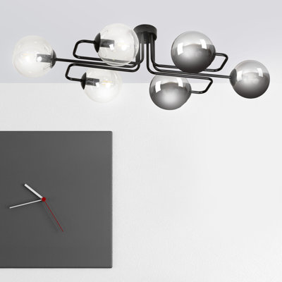 Cadesia Glass Semi Flush Mount