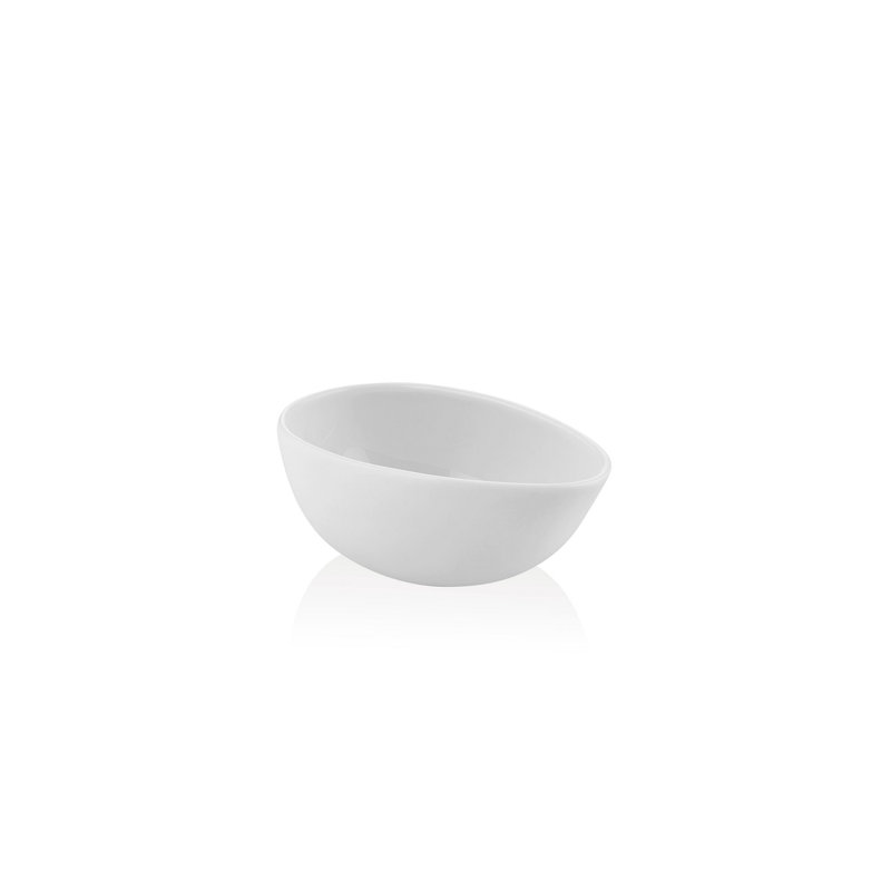 Élégant bol en porcelaine blanche, 3,9 x 5,5 x 1,2 pouces | 100% porcelaine durable, parfaite pour servir des collations ou des salades | Conception élégante pour les repas à la maison et les réceptions, idéal pour toutes les occasions