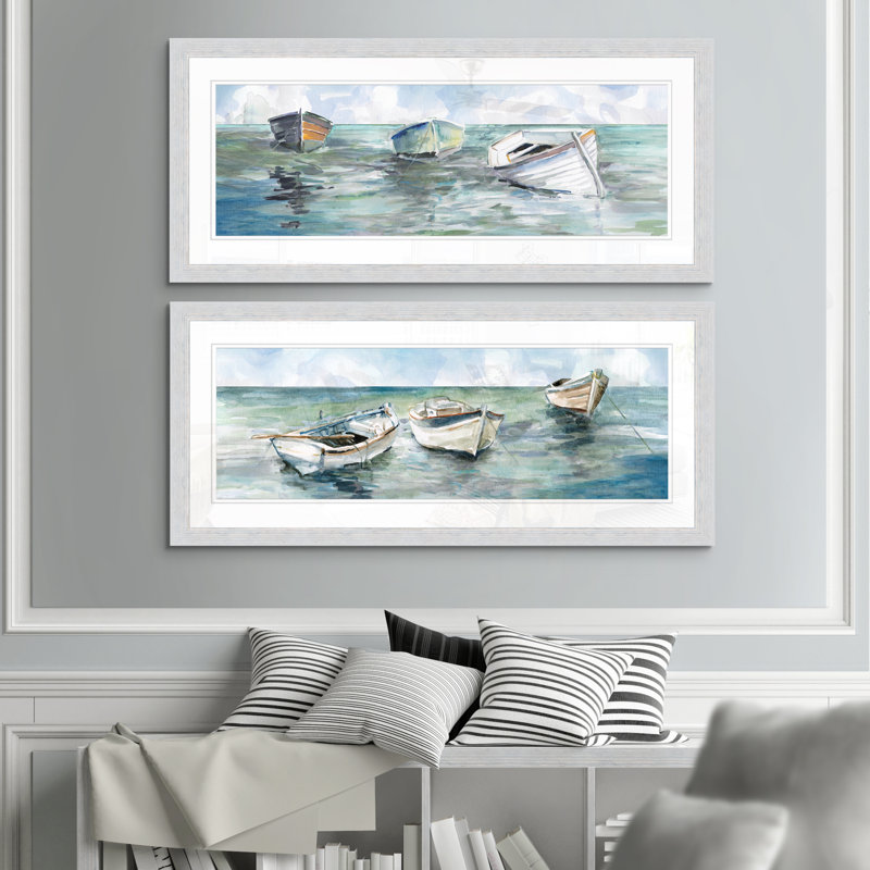 Cadre photo, ensemble de peintures sur papier, Blanc