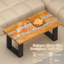 Table de patio en teck avec table d'appoint d'extérieur River Feel