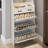 NEW White Color Shoe Cabinet  With 3 Doors 2 Drawers With Hanger,Large Space For Storage