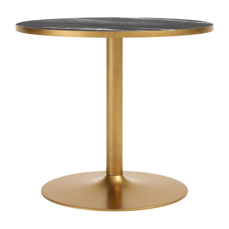Table de salle à manger Rosabel Batu - noir et or, Noir / or