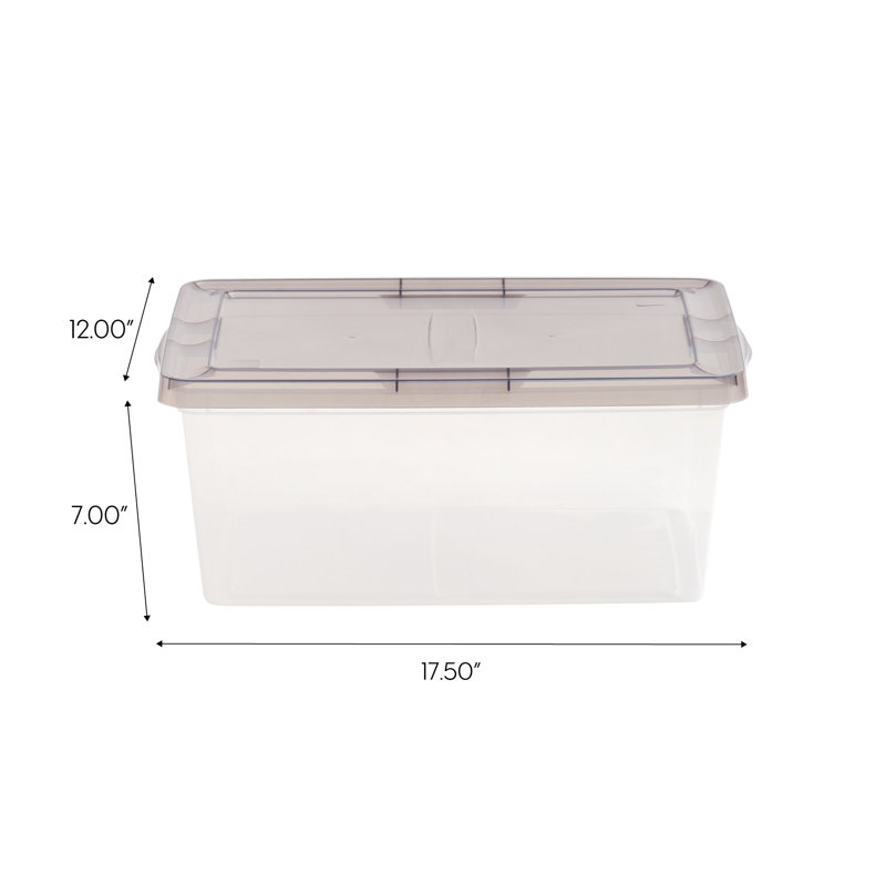 Didmarton Snap Top Plastic Storage Box, 1, 17 qts.