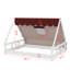 Lit-tente en bois avec tissu pour enfants Keyshia-249578291
