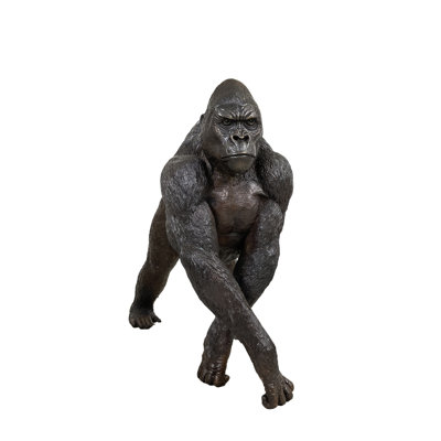 Gorilla Bronze Garden Statue