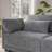 Modular Sectional Sofa with Storage Console and Movable Ottoman-1249968917