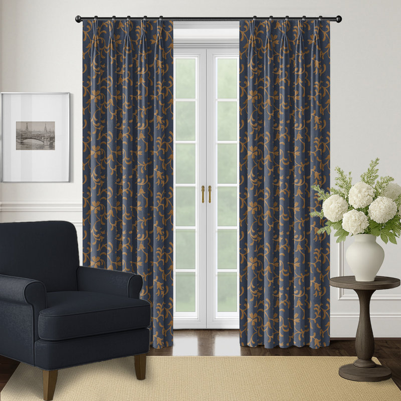 Paire de rideaux Venetian, L 40 po x L 144 po, Marine
