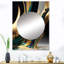 Yemaya - Agate verte et or II - miroir mural décoratif transitionnel, grand miroir moderne, impression d'art en métal-1062721994