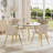 5 Piece Gold Glass Dining Table Set-1691408681-1691313996