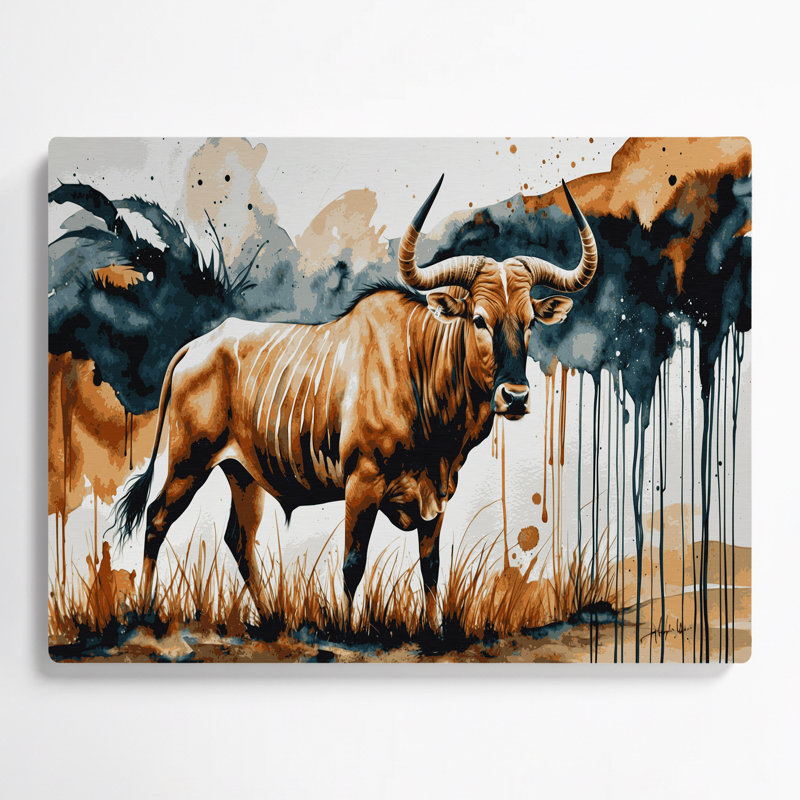 Faune, art mural gris, H 12 po x l 18 po