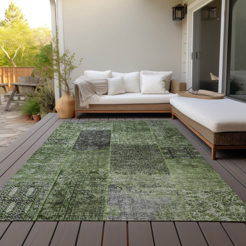 Tapis intérieur / extérieur Madysyn avec envers antidérapant, Rectangle 2 pi 6 po x 3 pi 10 po