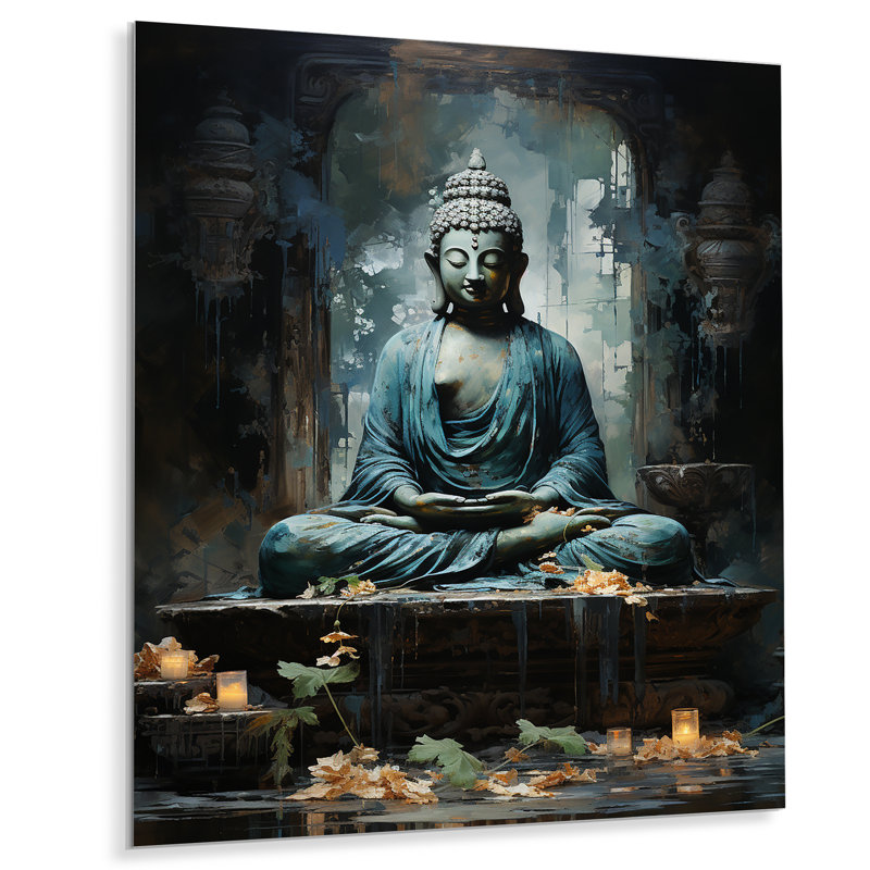 - Impression d'art mural en métal Hinduisim, H 32 po x l 16 po x P 1 po