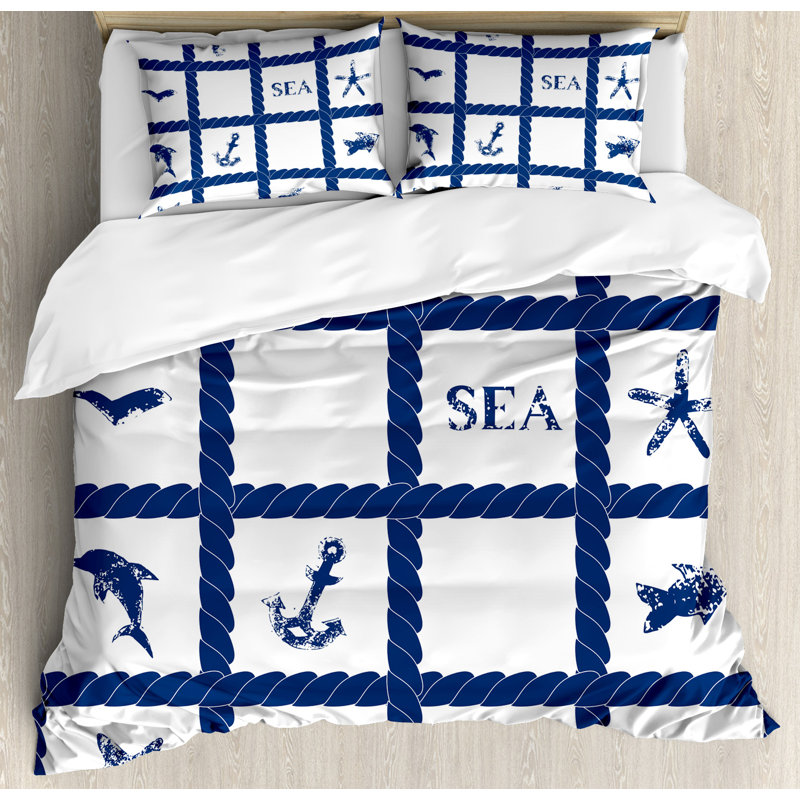Coastal Polyester Duvet Cover, Queen
