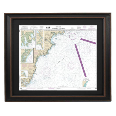 Cape Elizabeth To Portsmouth | Nautical Chart | Framed Print