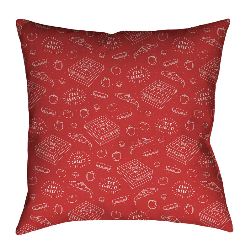 Housse de coussin Katelyn Elizabeth, 16 po x 1 po, Polyester, Rouge