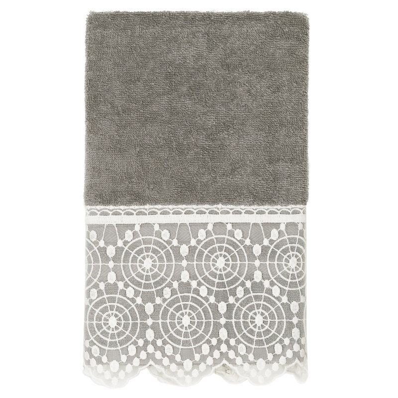 Ensemble de serviettes 3 pièces , Gris / blanc