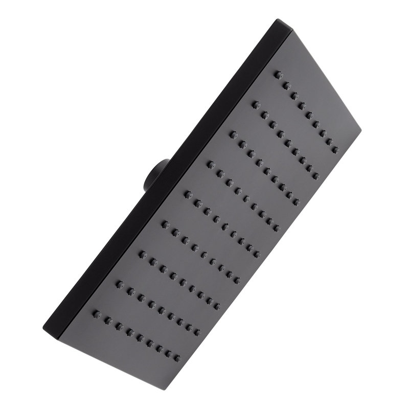 Rigi Square Rainfall Shower Head 1.8 GPM, Matte Black