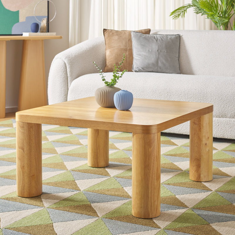 Patricio Single Coffee Table, 16.14" H x 32" L x 32" W, Natural