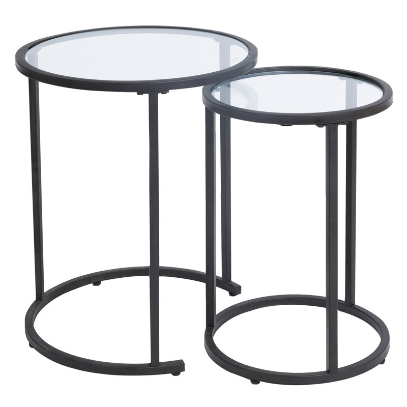 Byson Glass Top Nesting Tables