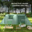 Outsunny 3-4 Man Camping Tent Tunnel Tent 3000mm Waterproof Grey