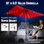 Parasol rectangulaire avec éclairage de 10 pi x 6,5 pi Neoshia-22378749