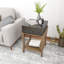 Table de bout avec tiroir et tablette Red Barrel Studio®, plateau gris argenté-277302685-277302684