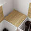 160cm L-Shaped Corner Storage Bench - Reversible Dining Nook & Shoe Bench with 4 Compartments - White & Natural