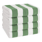 Serviettes de plage à rayures Devontia Cabana, serviettes de piscine surdimensionnées 30 x 60 pouces 4 pièces