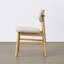 Chaise rembourrée en chenille avec pieds en bois d'hévéa-118219184-118219187