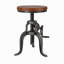 Tabouret pivotant en bois massif Jenaiah