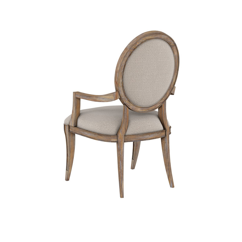 Chaise avec accoudoirs Inie en amande