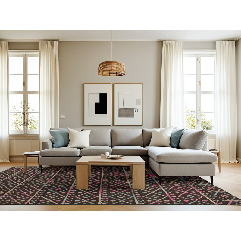 Abstract Indoor Rug, Rectangle 8' x 12'