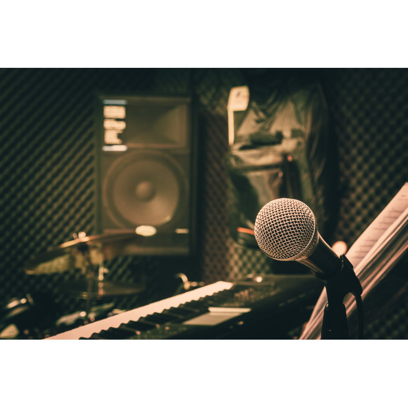 Music Instruments - Wrapped Canvas Print, 30cm H x 46cm W x 3.8 cm D