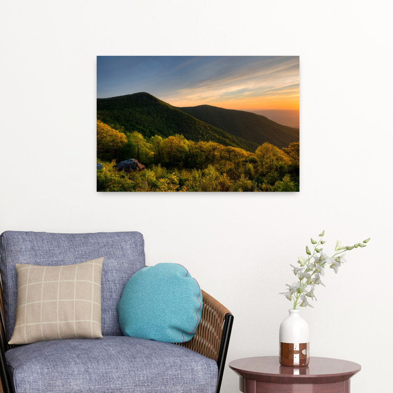 Hawksbill Summit at sunset Shenandoah National Park Virginia USA 1 Piece Wrapped Canvas Wall Art, 40.64 cm H x 60.96 cm W