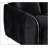 54" Black Velvet Modern Chic Loveseat Couch