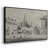 Toile avec cadre flottant noir
