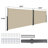 276" x 71''Retractable Side Awning, Waterproof & UV-Resistant, Privacy Screen Divider Roll Up Balcony(Beige)