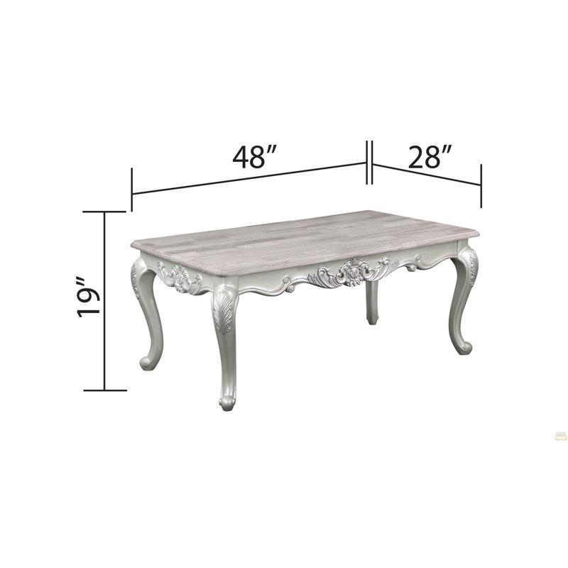 Table basse en bois, Argent