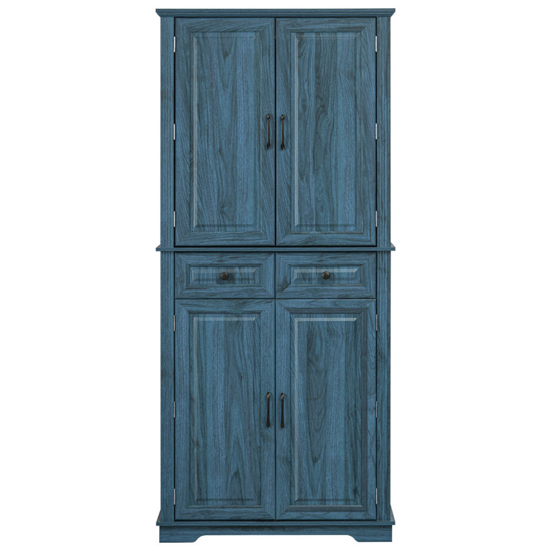 Armoire de salle de bain autoportante, Bleu
