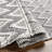 Elissha Chevron Flatweave Recycled P.E.T. Area Rug in Slate Gray-1496198196