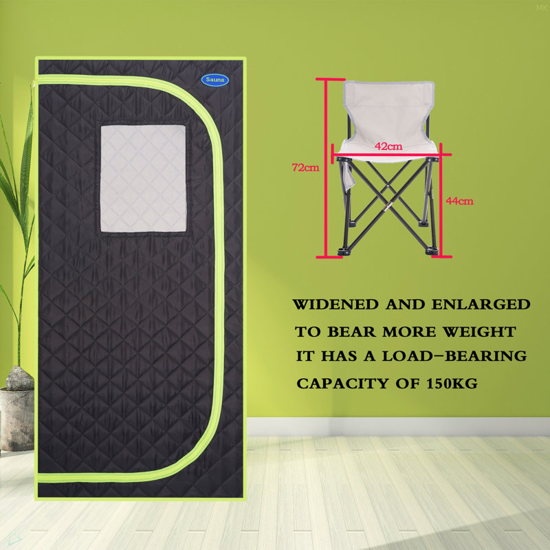 Portable Plus Type Full Size Far Infrared Sauna Tent. Spa, Detox ,Therapy And Relaxation At Home.Larger Space,Stainless Steel Pipes Connector Easy To Install.FCC Certification